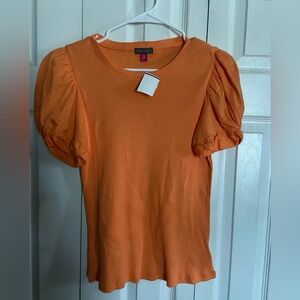 Vince Camuto Orange Puff Sleeve Top